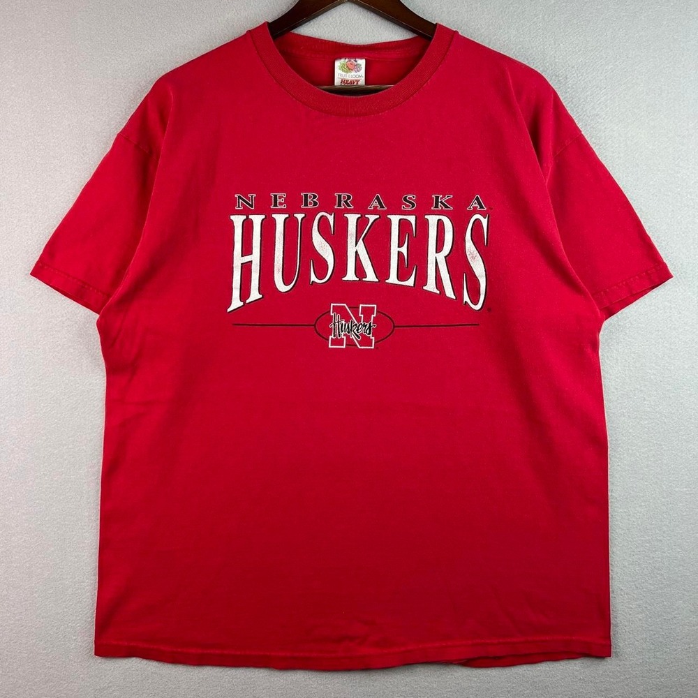Vintage University of Nebraska Huskers Red Collegiate Tee Shirt 2000s XL
